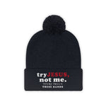 Load image into Gallery viewer, TRY JESUS- Pom Pom Beanie

