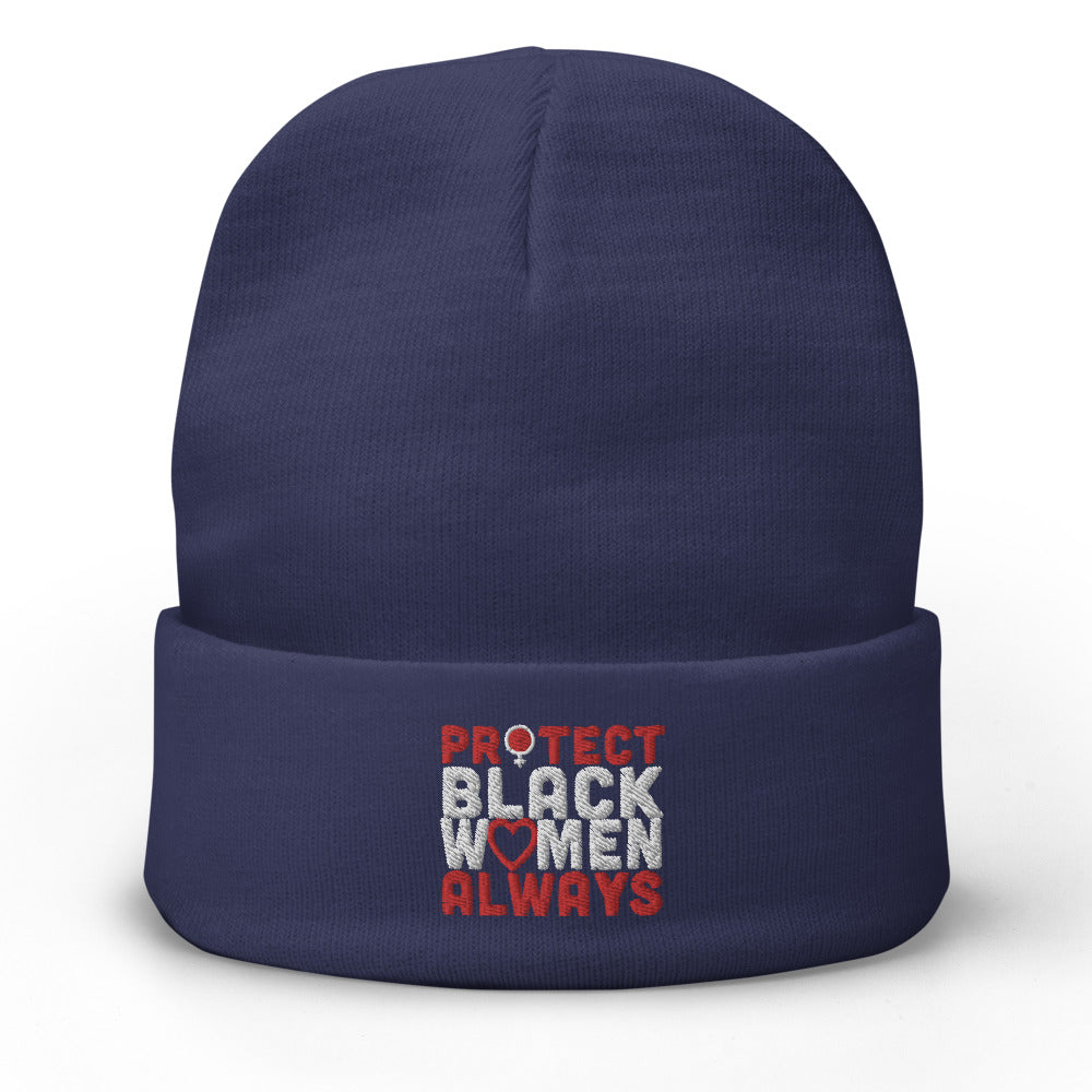 Protect Black Women-Embroidered Beanie