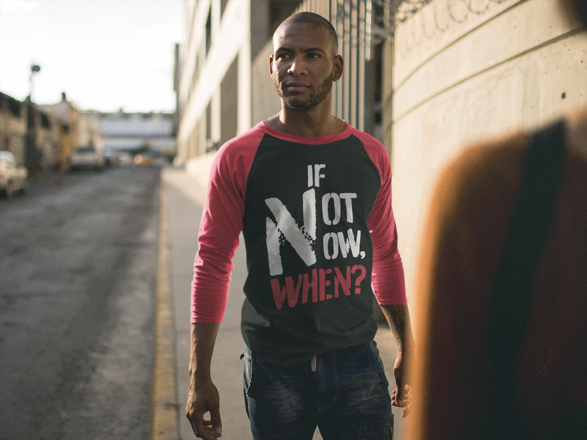 IF NOT NOW, WHEN? -Unisex Tri-Blend 3/4 Raglan Tee